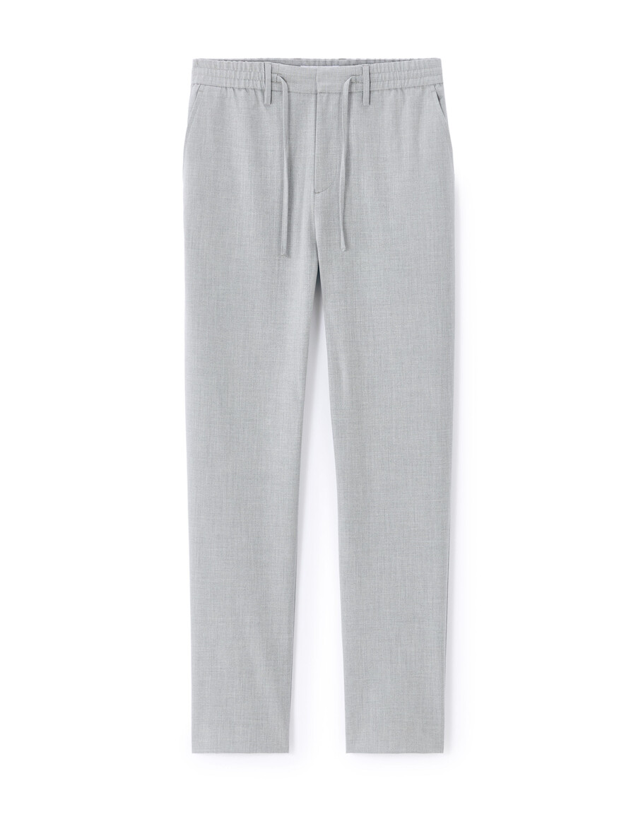 ljusgrå slim fit stretchbyxor 78 längd