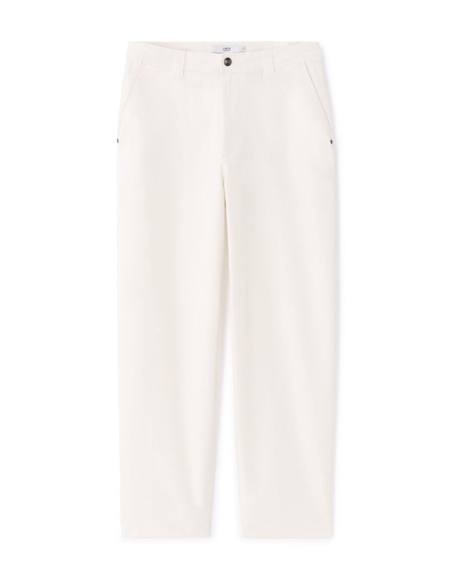 baggy stretchiga chinosbyxor i bomull