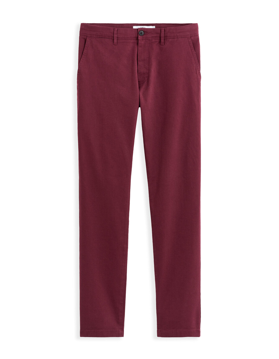 slim-fit chinobyxor i stretchig bomull