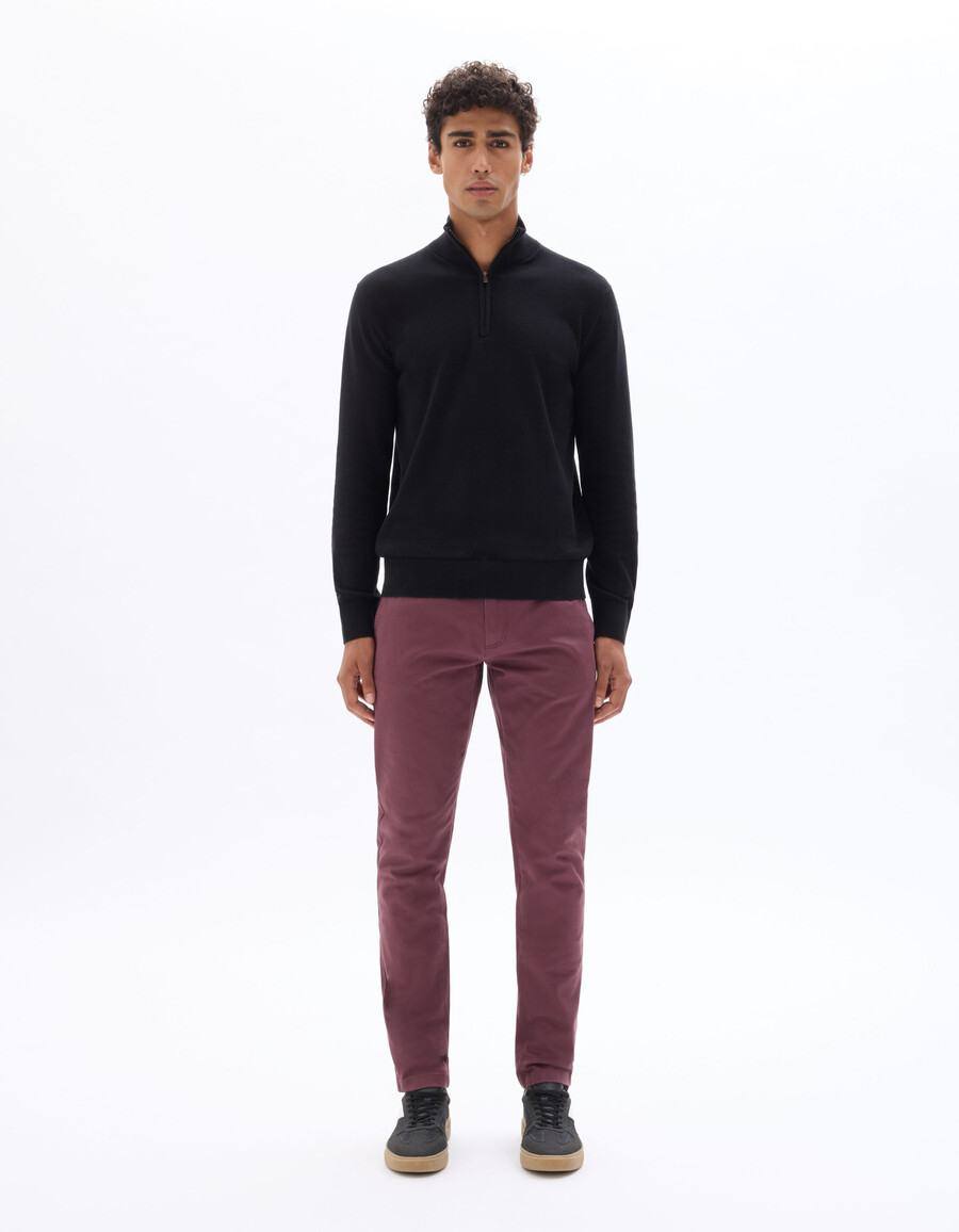 slim-fit chinobyxor i stretchig bomull