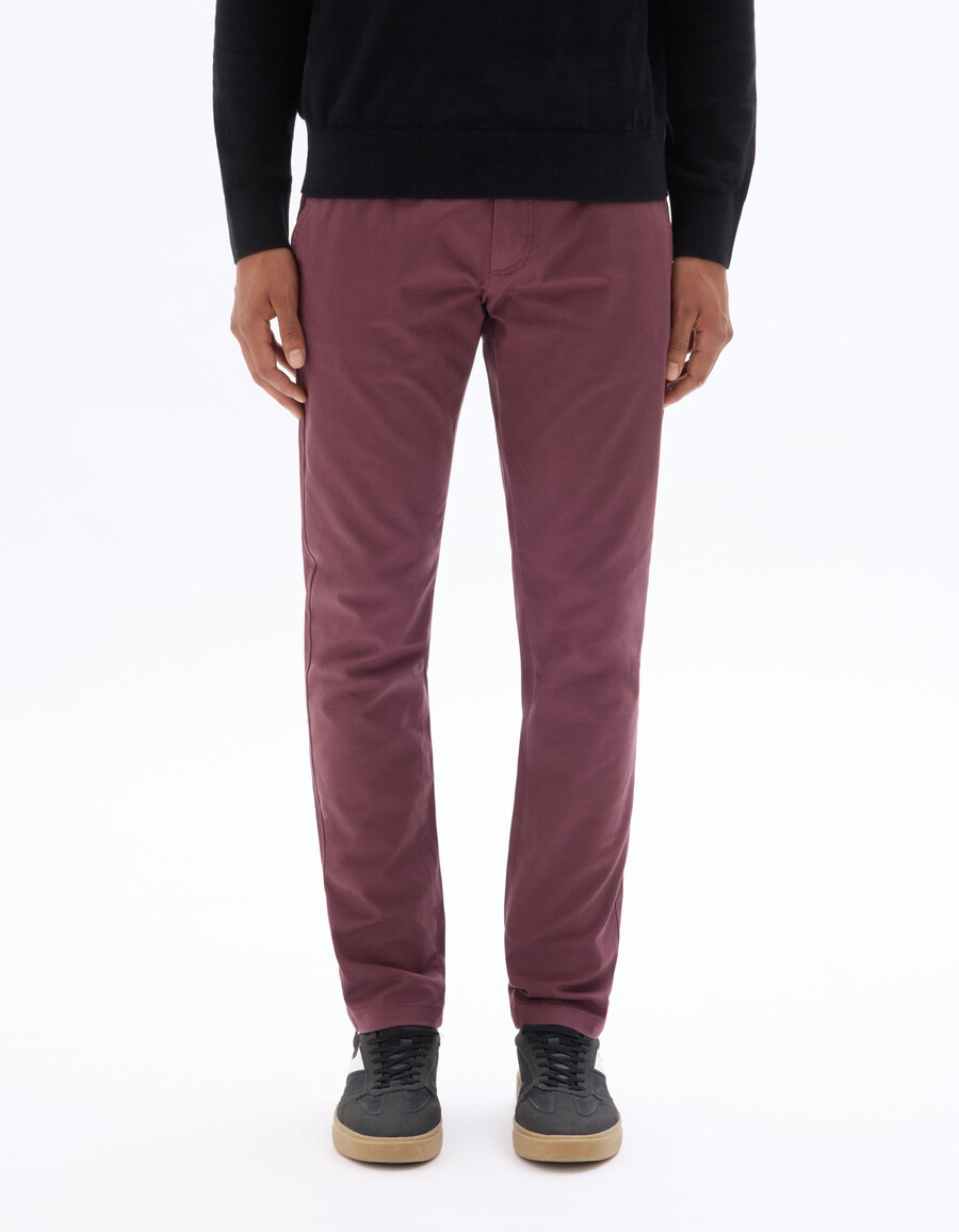 slim-fit chinobyxor i stretchig bomull