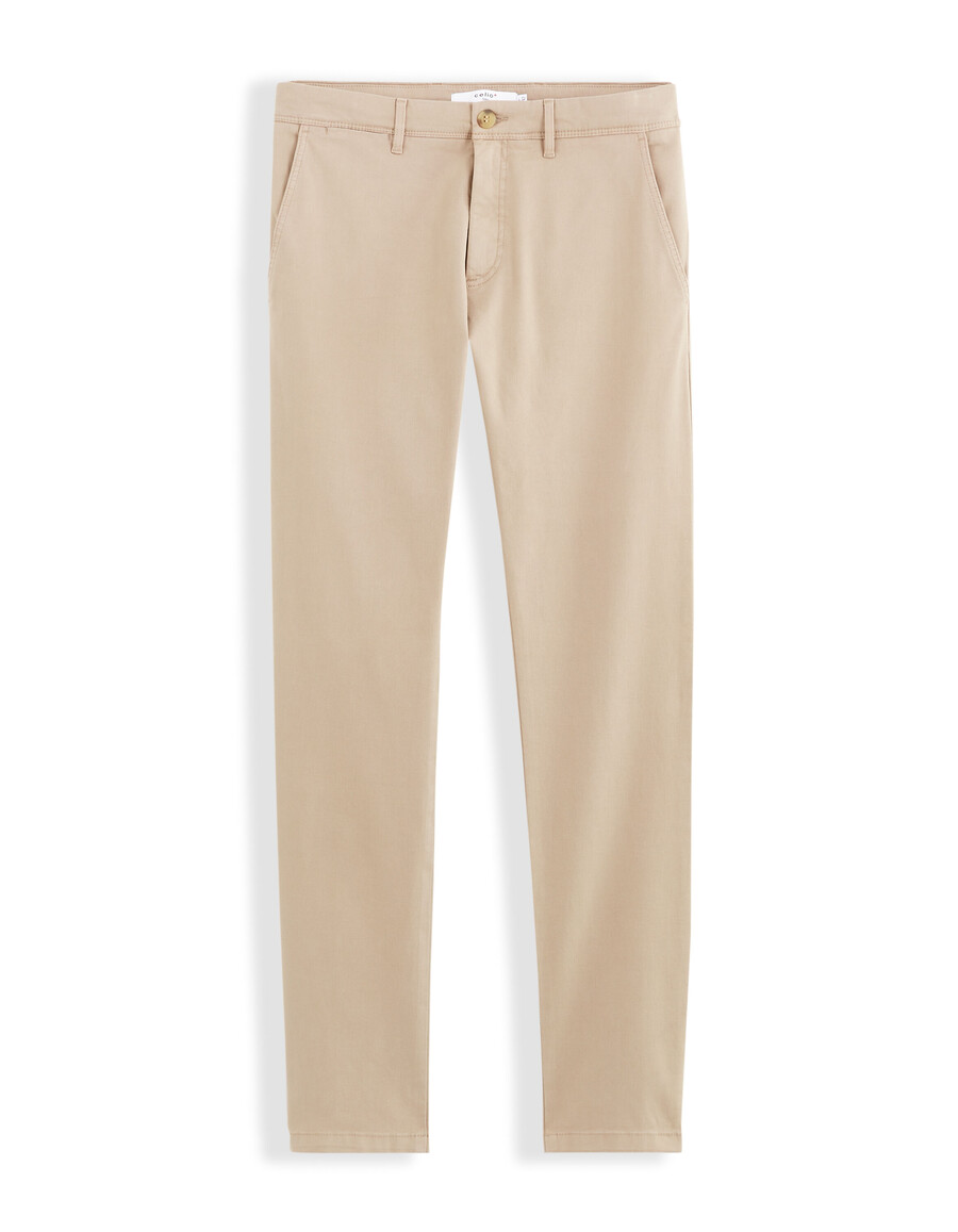 slim-fit chinobyxor i stretchig bomull