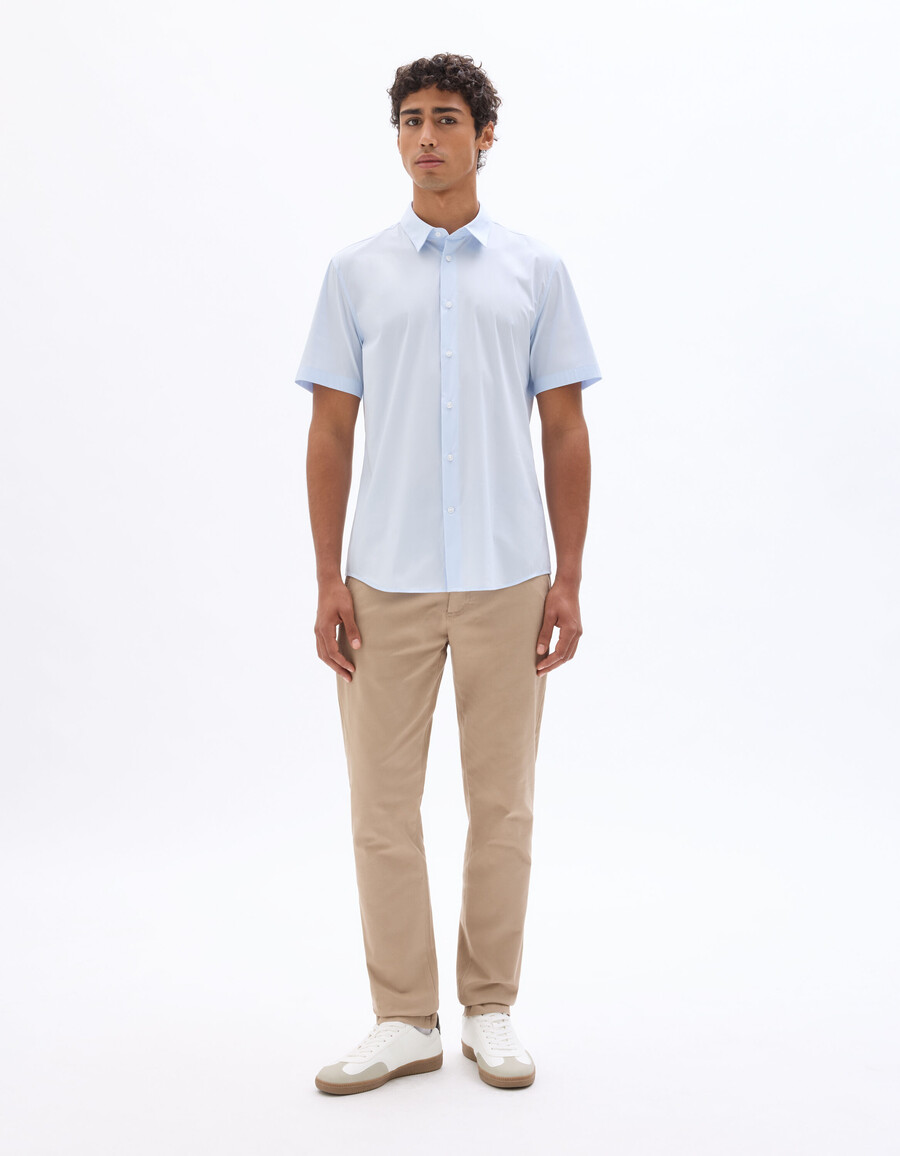 slim-fit chinobyxor i stretchig bomull