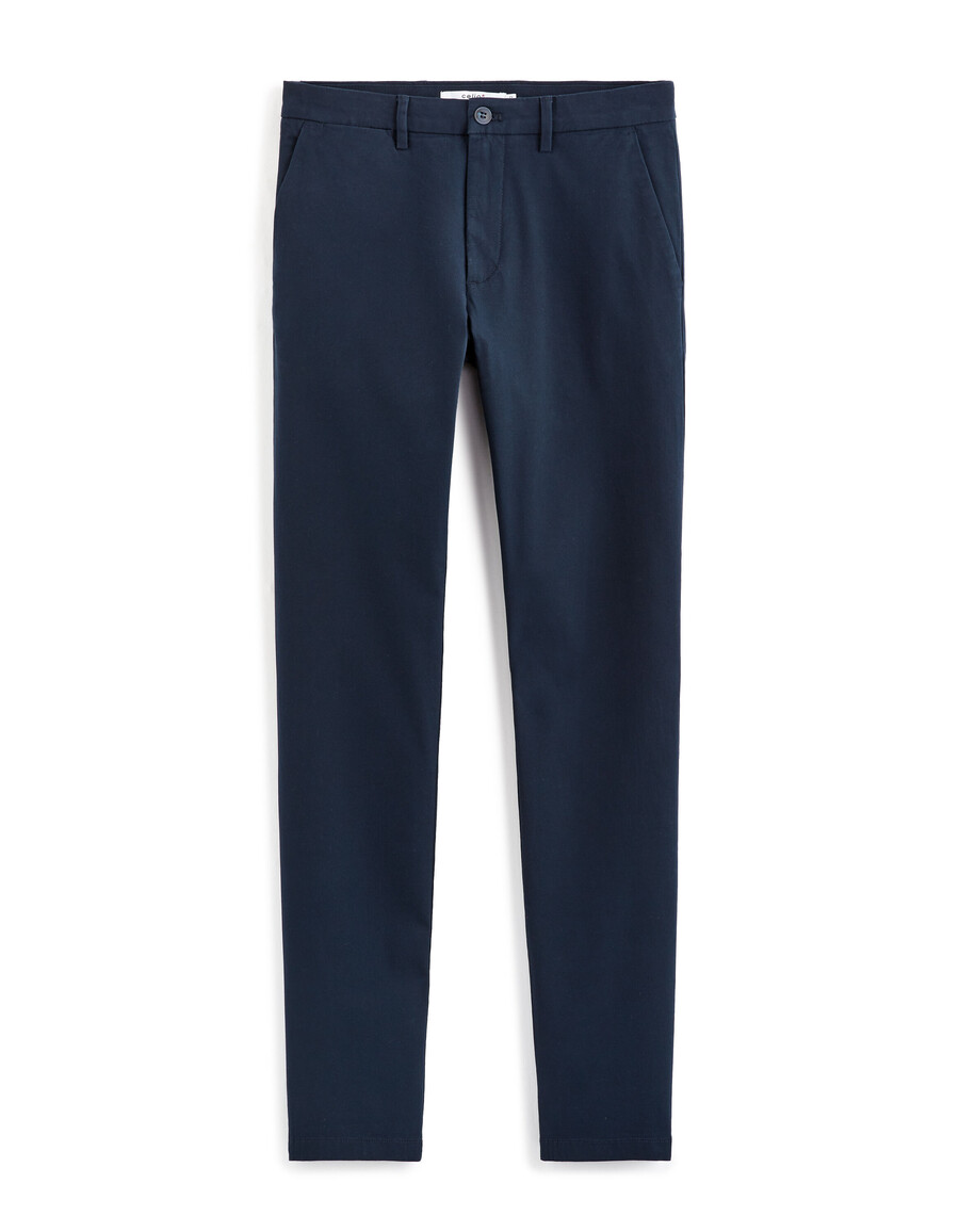 slim-fit chinobyxor i stretchig bomull kortlång längd