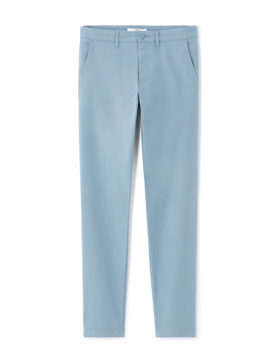 slim fit stretchiga chinosbyxor i bomull