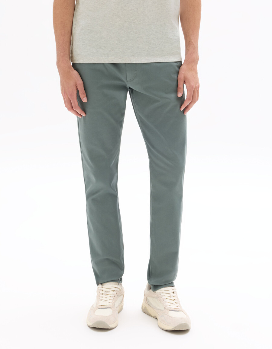 slim fit stretchiga chinosbyxor i bomull