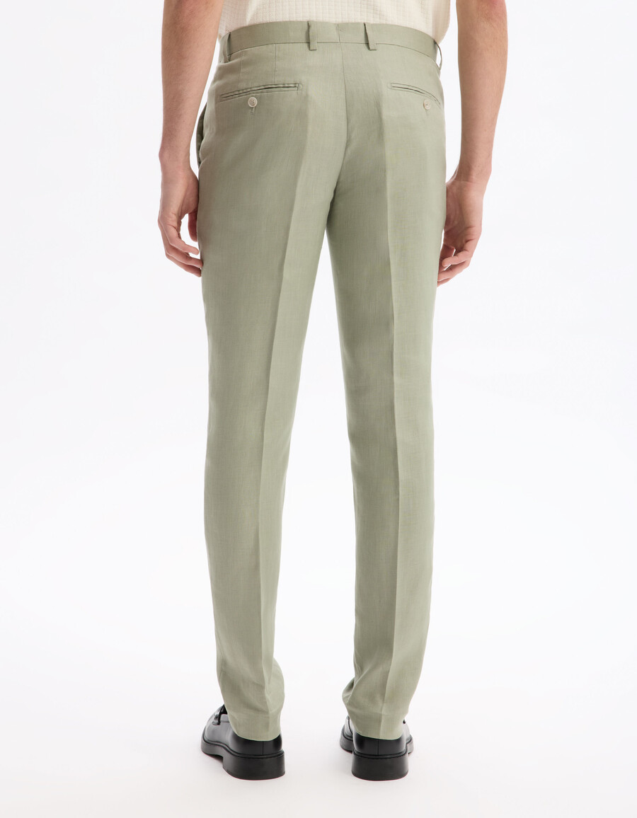 slim fit kostymbyxor 100 linne