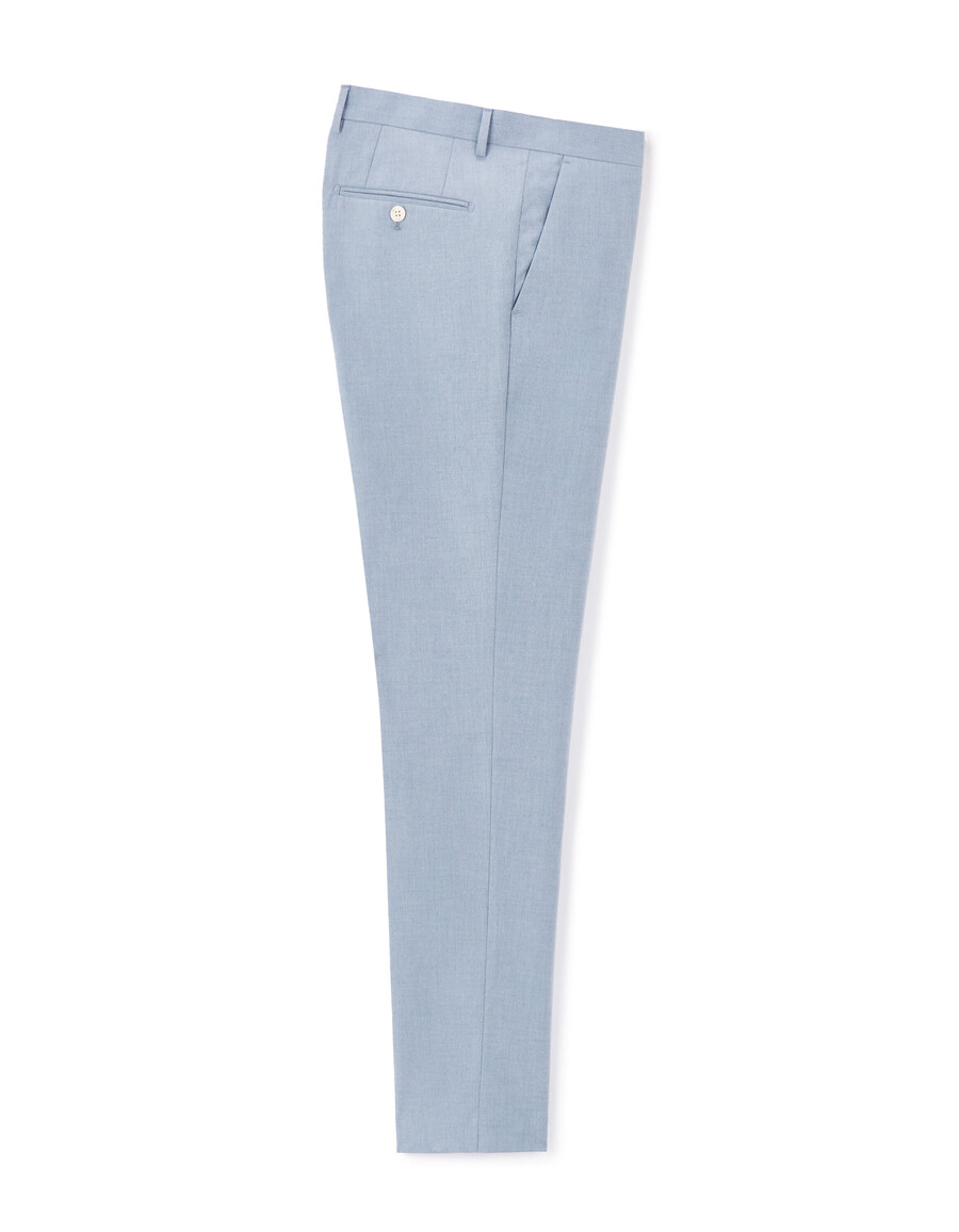slimmade stretchiga kostymbyxor med chambray-mönster
