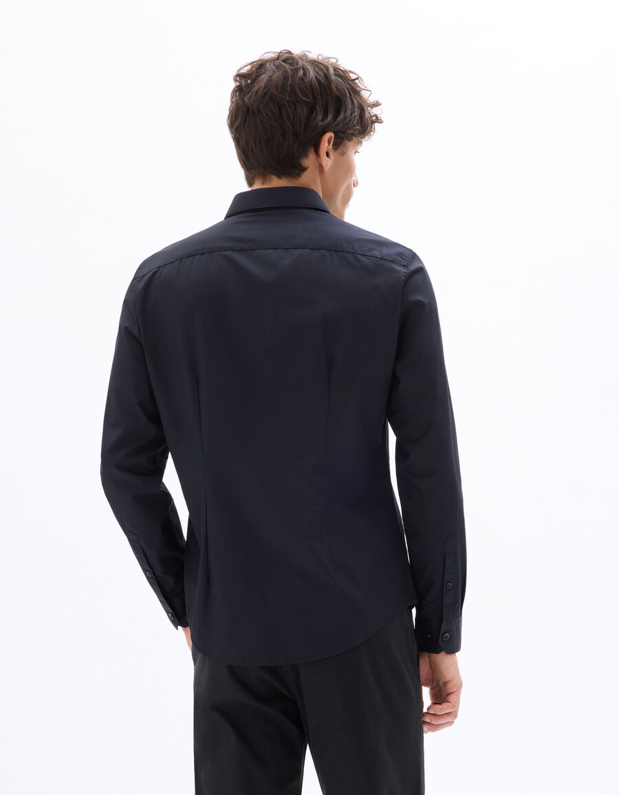 slim fit-skjorta 100 bomullspoplin