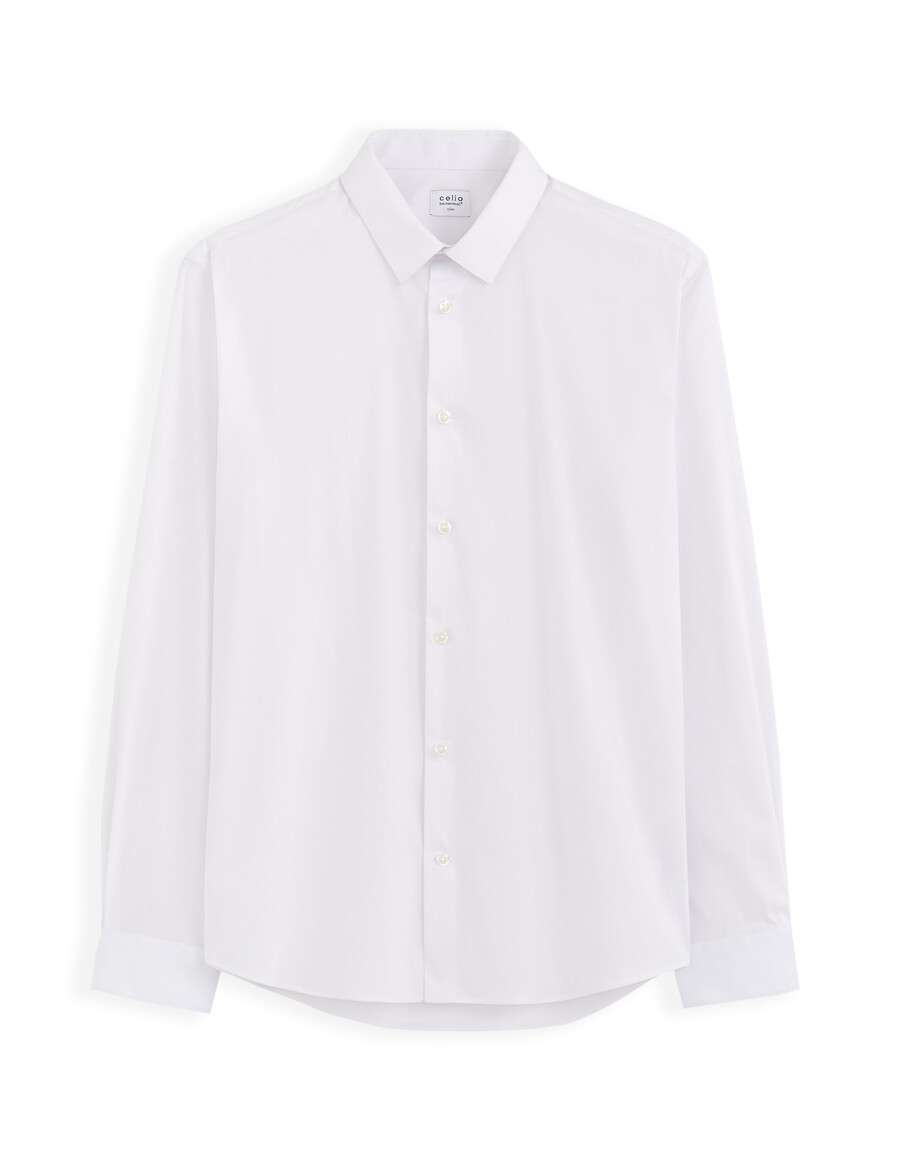 slim-fit stretchig bomullsskjorta