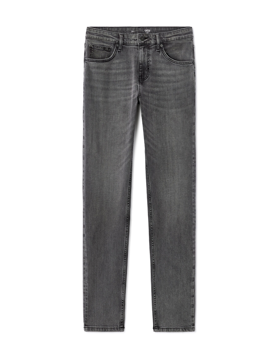 slimmade stretchiga bomullsjeans
