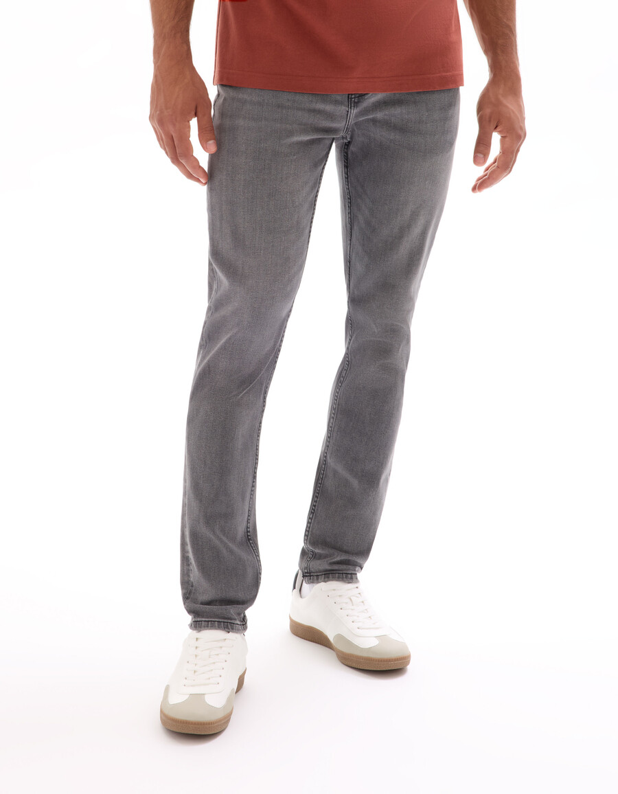 slimmade stretchiga bomullsjeans