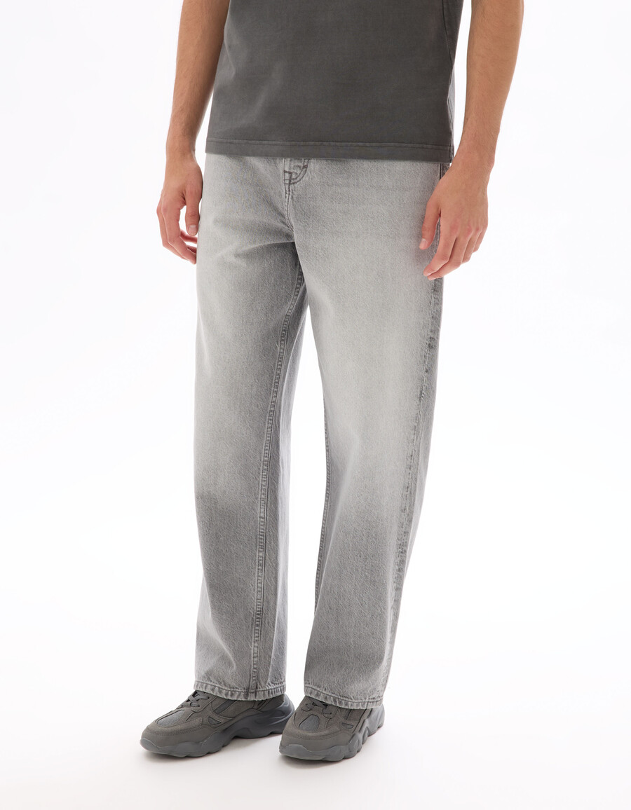 baggy stretchiga bomullsjeans