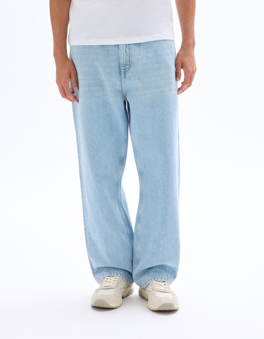 baggy stretchiga bomullsjeans