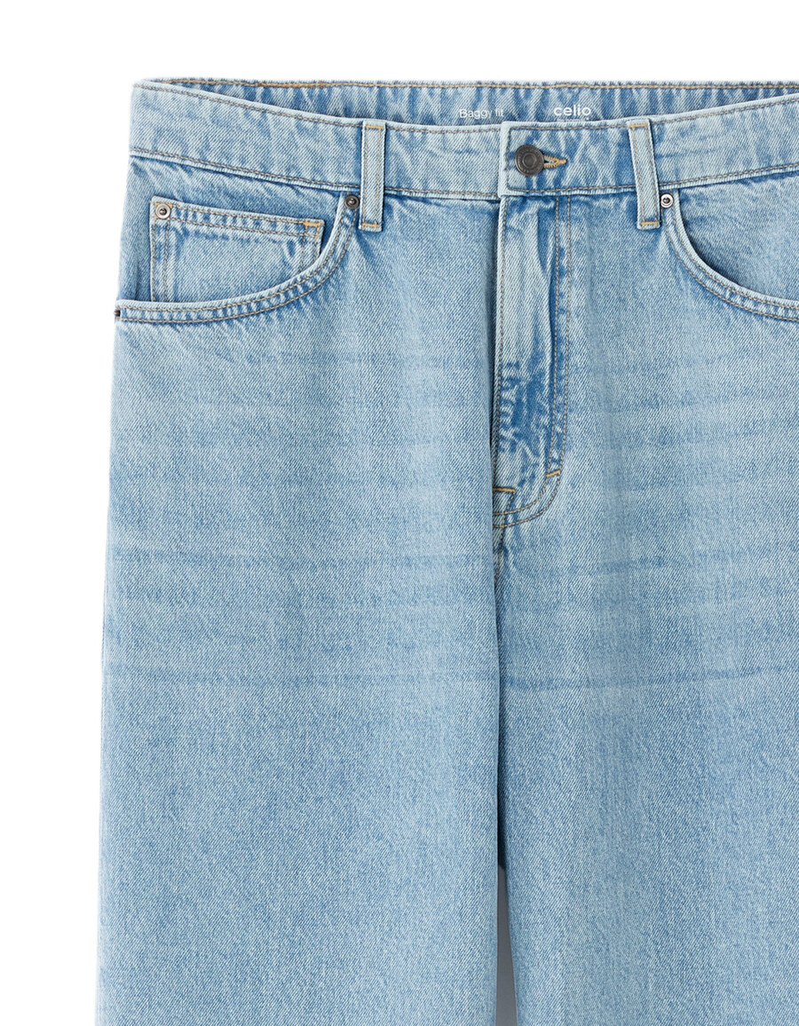 baggy stretchiga bomullsjeans