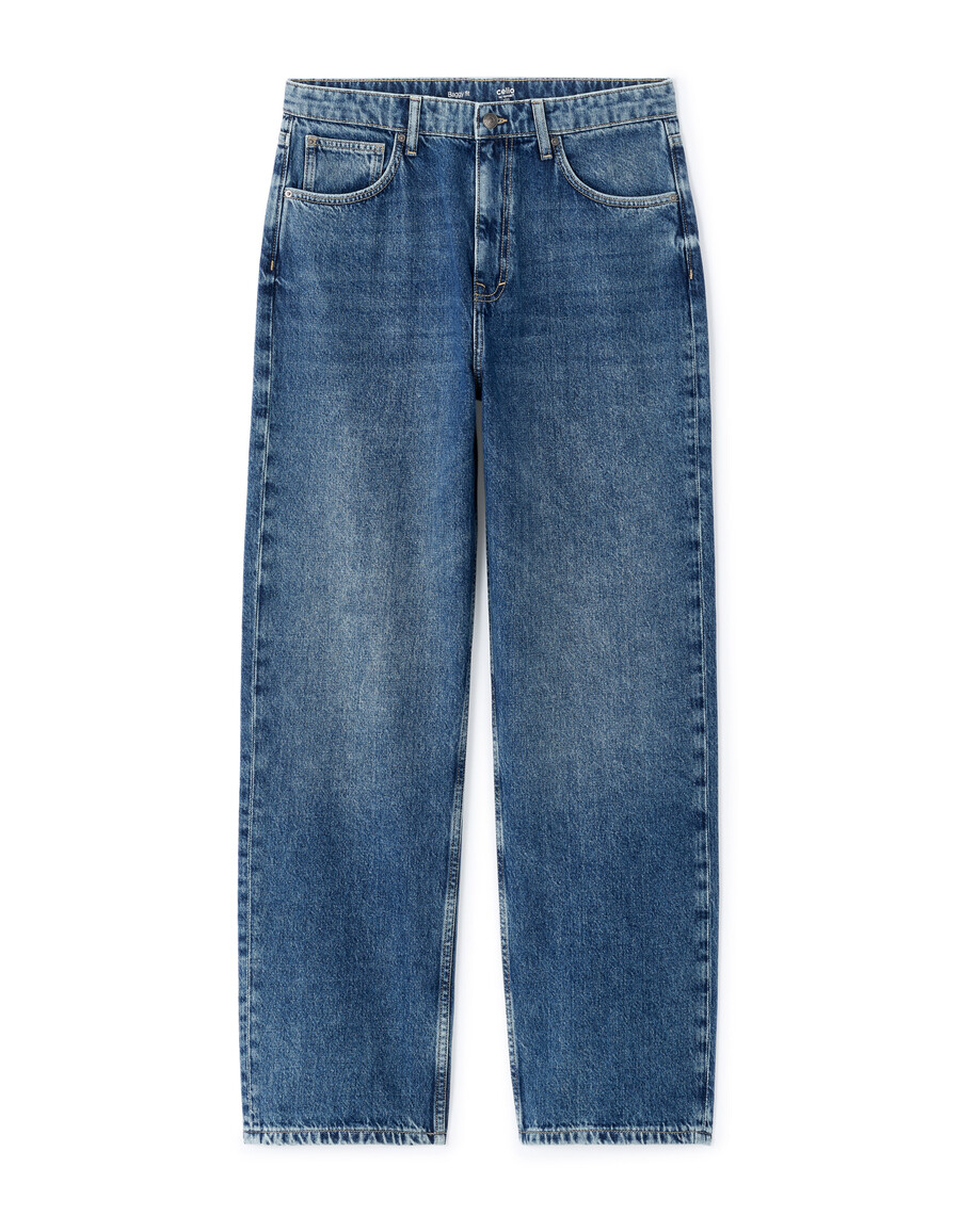 baggy stretchiga bomullsjeans