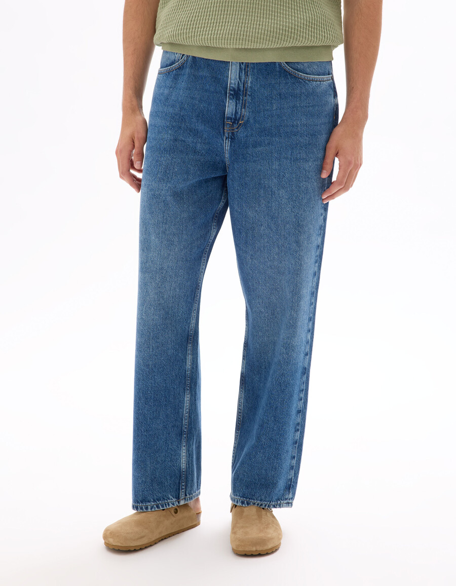 baggy stretchiga bomullsjeans