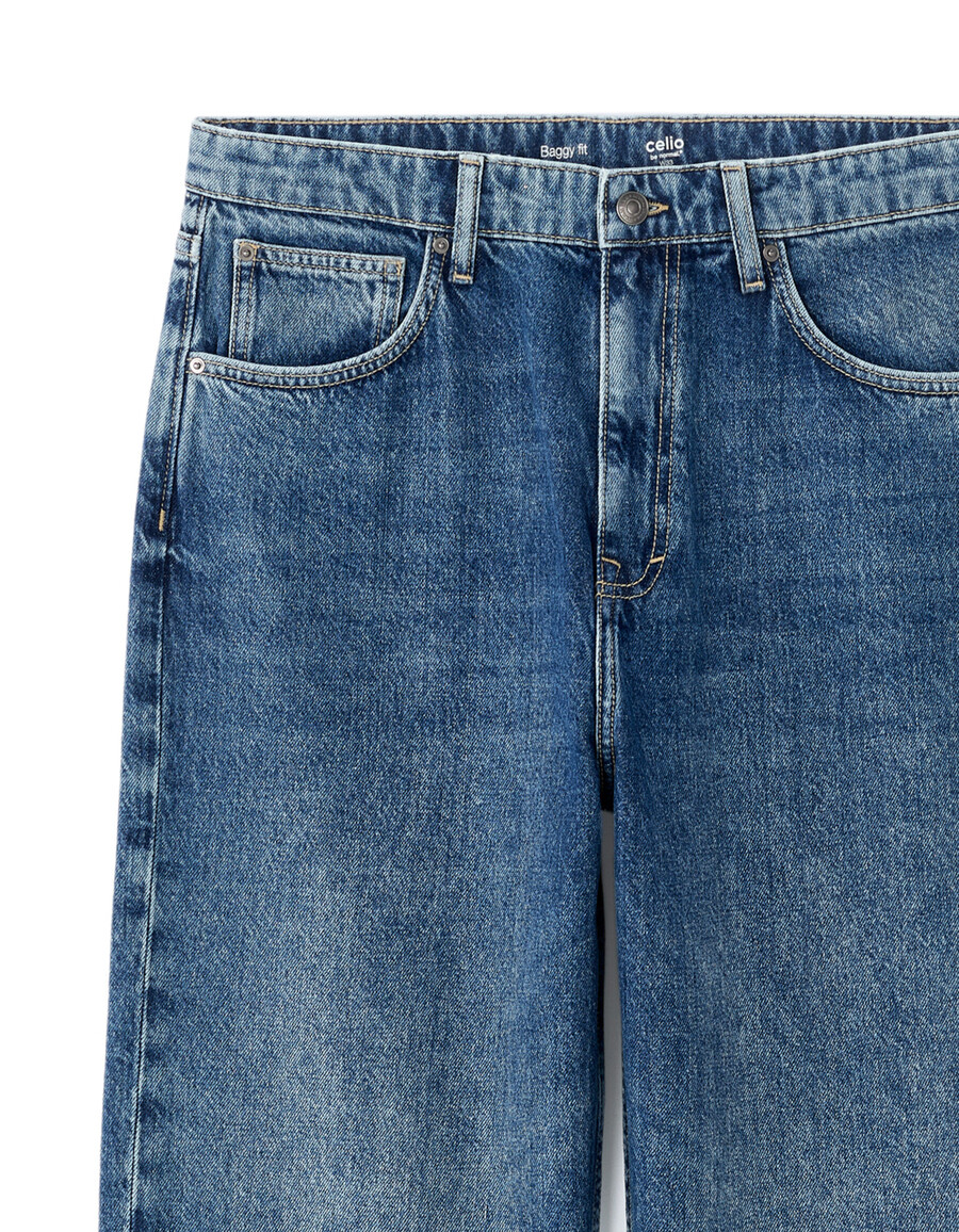 baggy stretchiga bomullsjeans