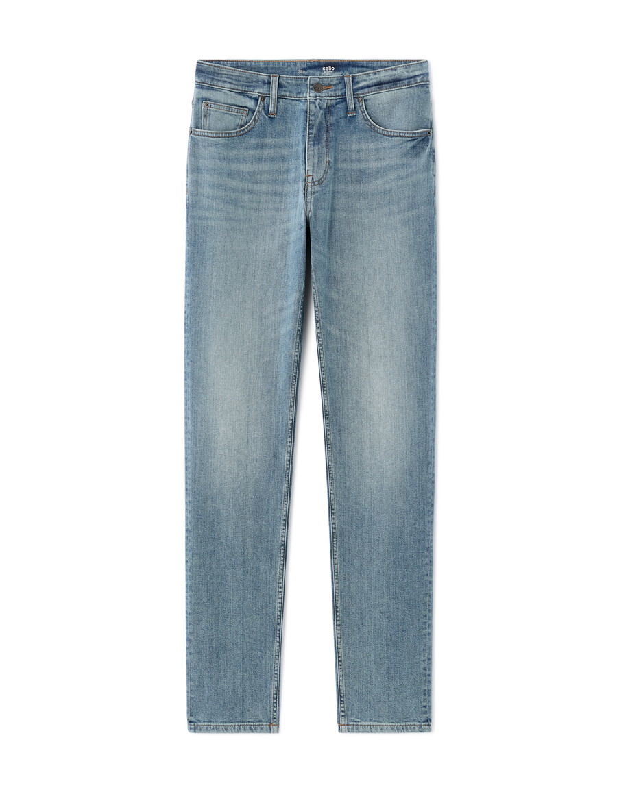 slimmade stretchiga bomullsjeans