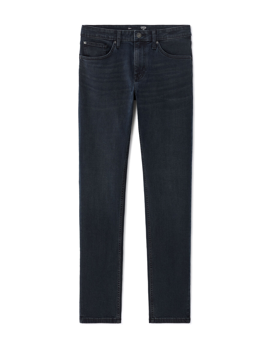 slimmade stretchiga bomullsjeans