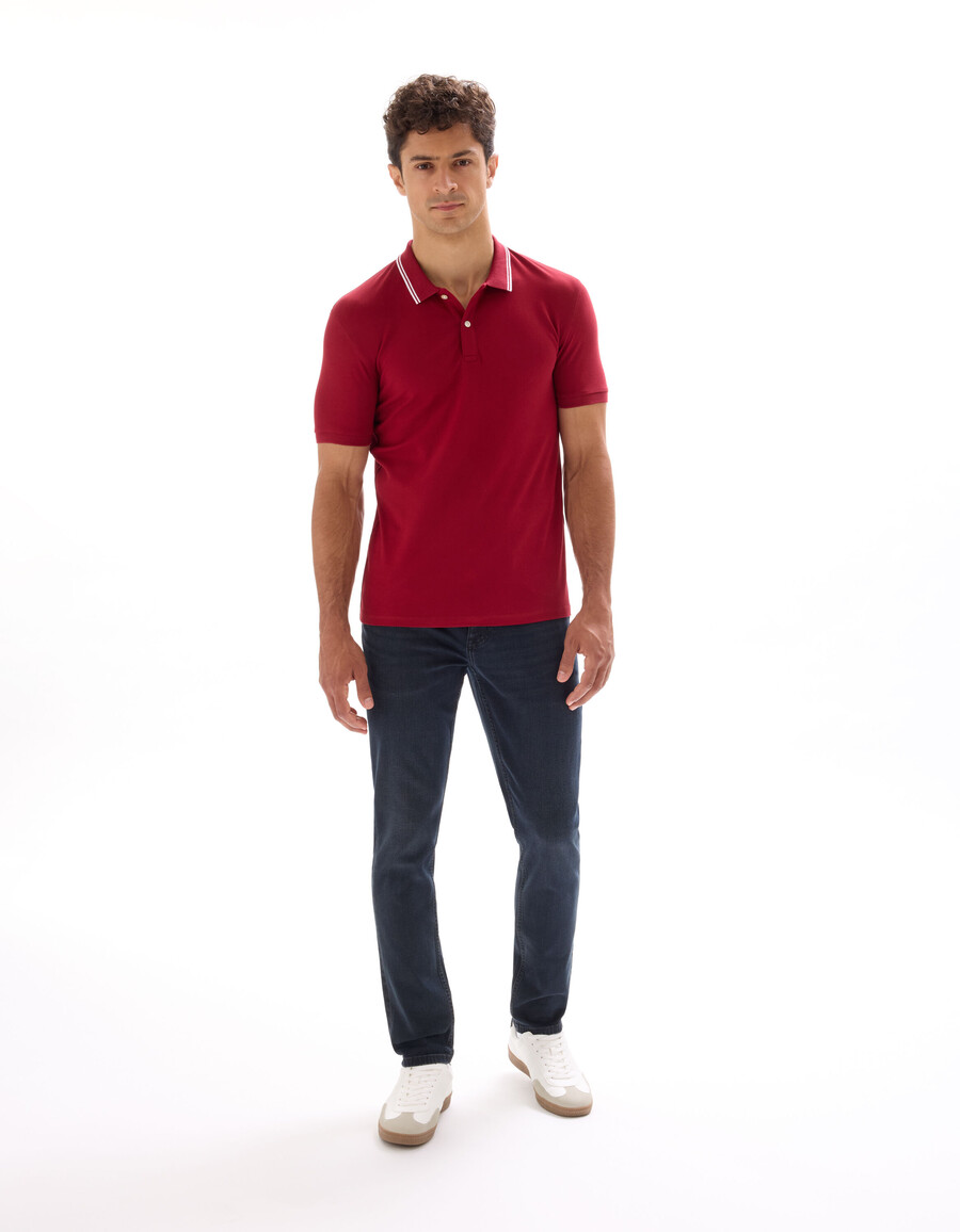 slimmade stretchiga bomullsjeans