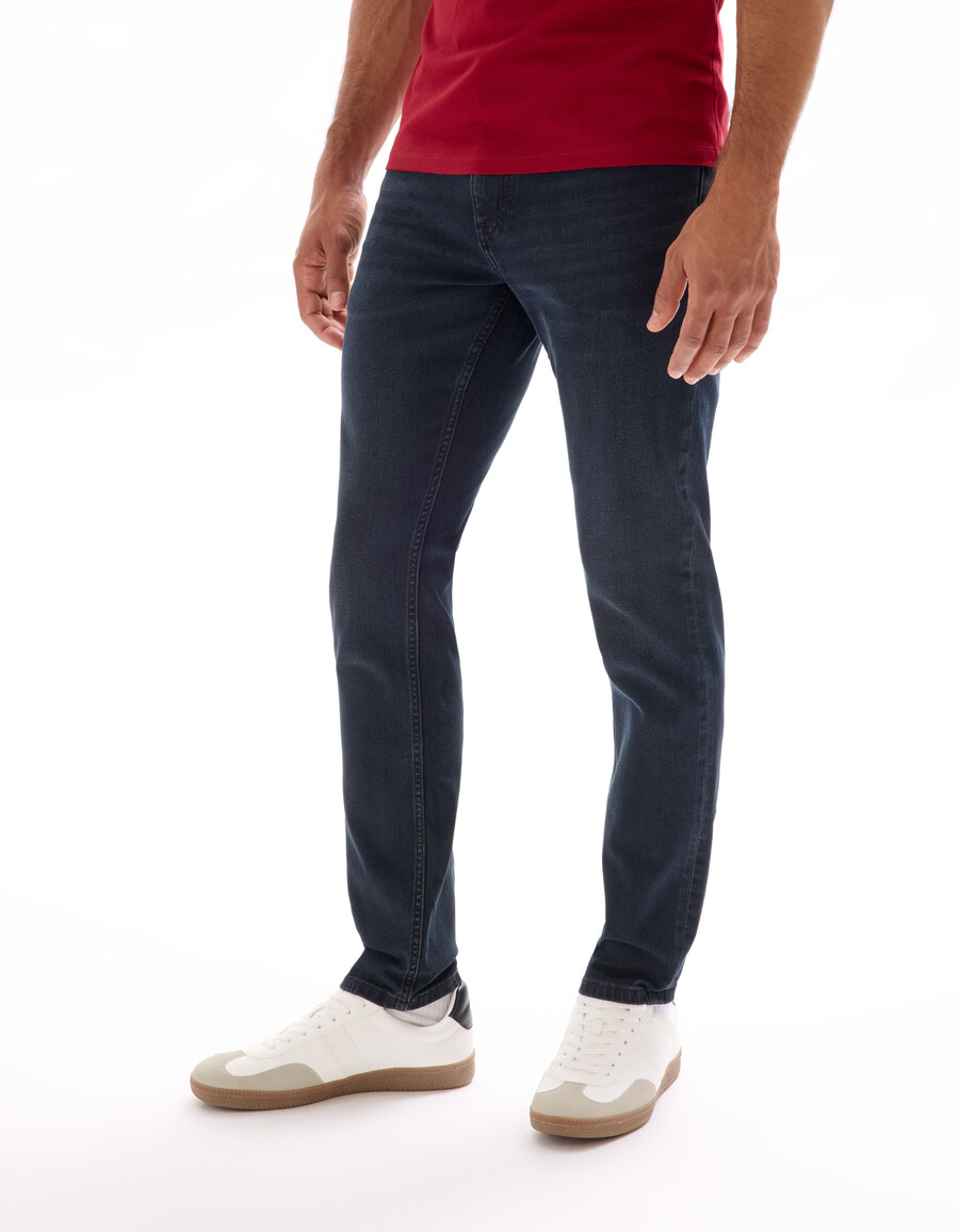 slimmade stretchiga bomullsjeans