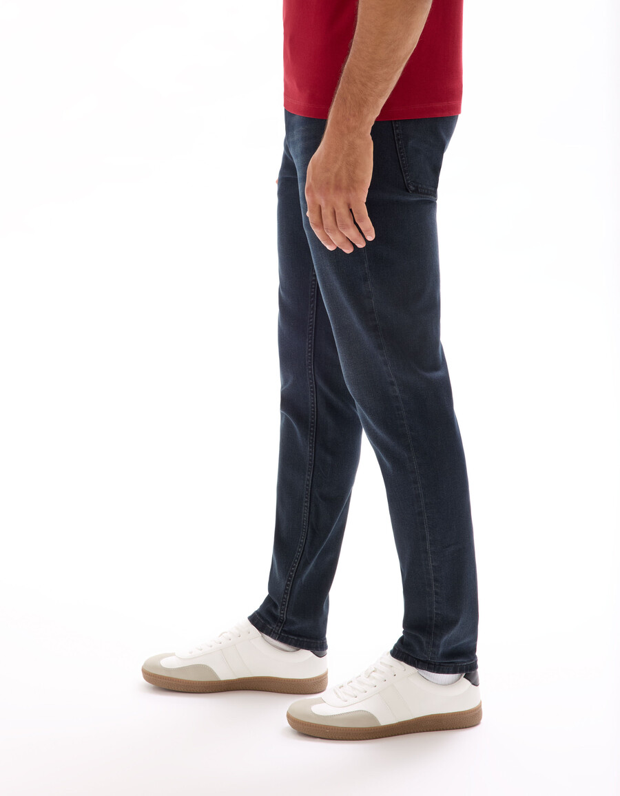 slimmade stretchiga bomullsjeans