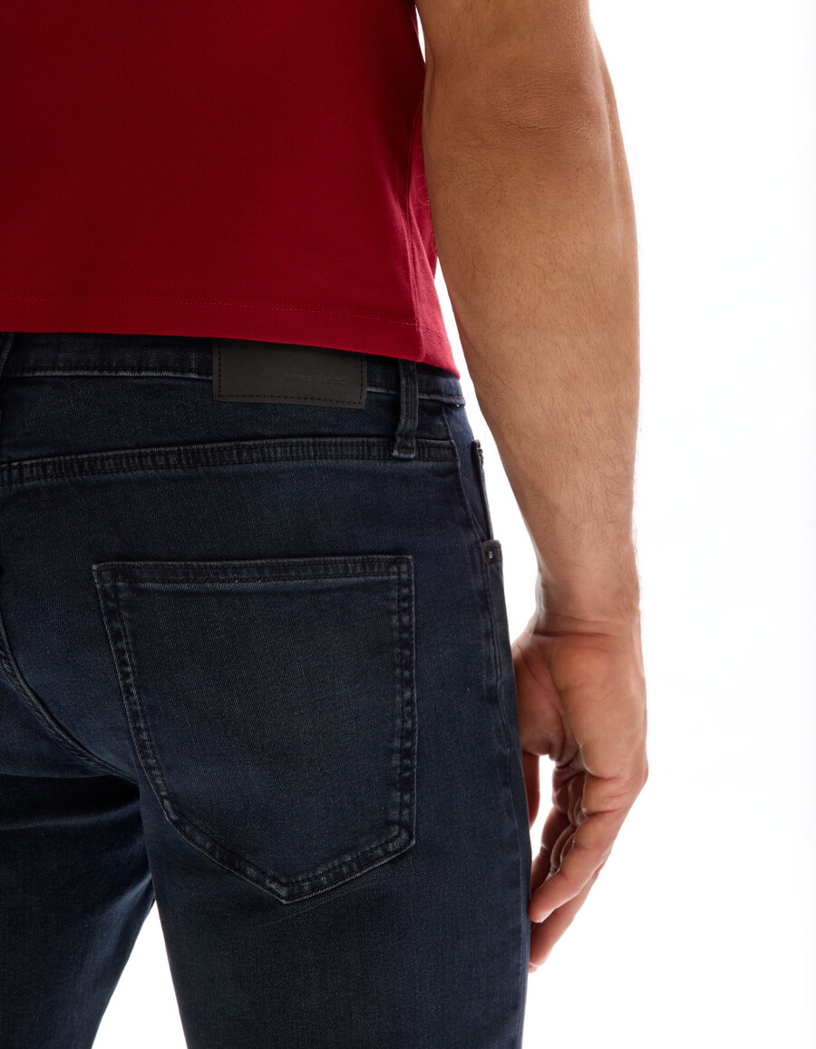 slimmade stretchiga bomullsjeans