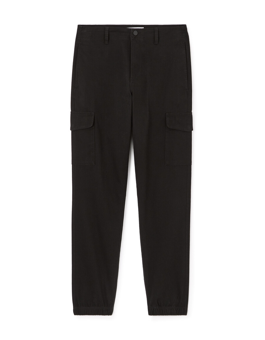slimmade stretchiga bomullscargobyxor
