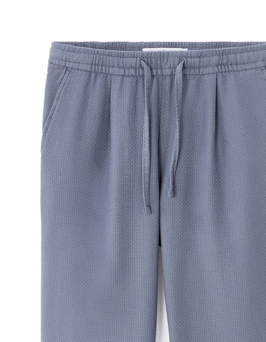 slim-fit texturerade canvasbyxor 100 bomull