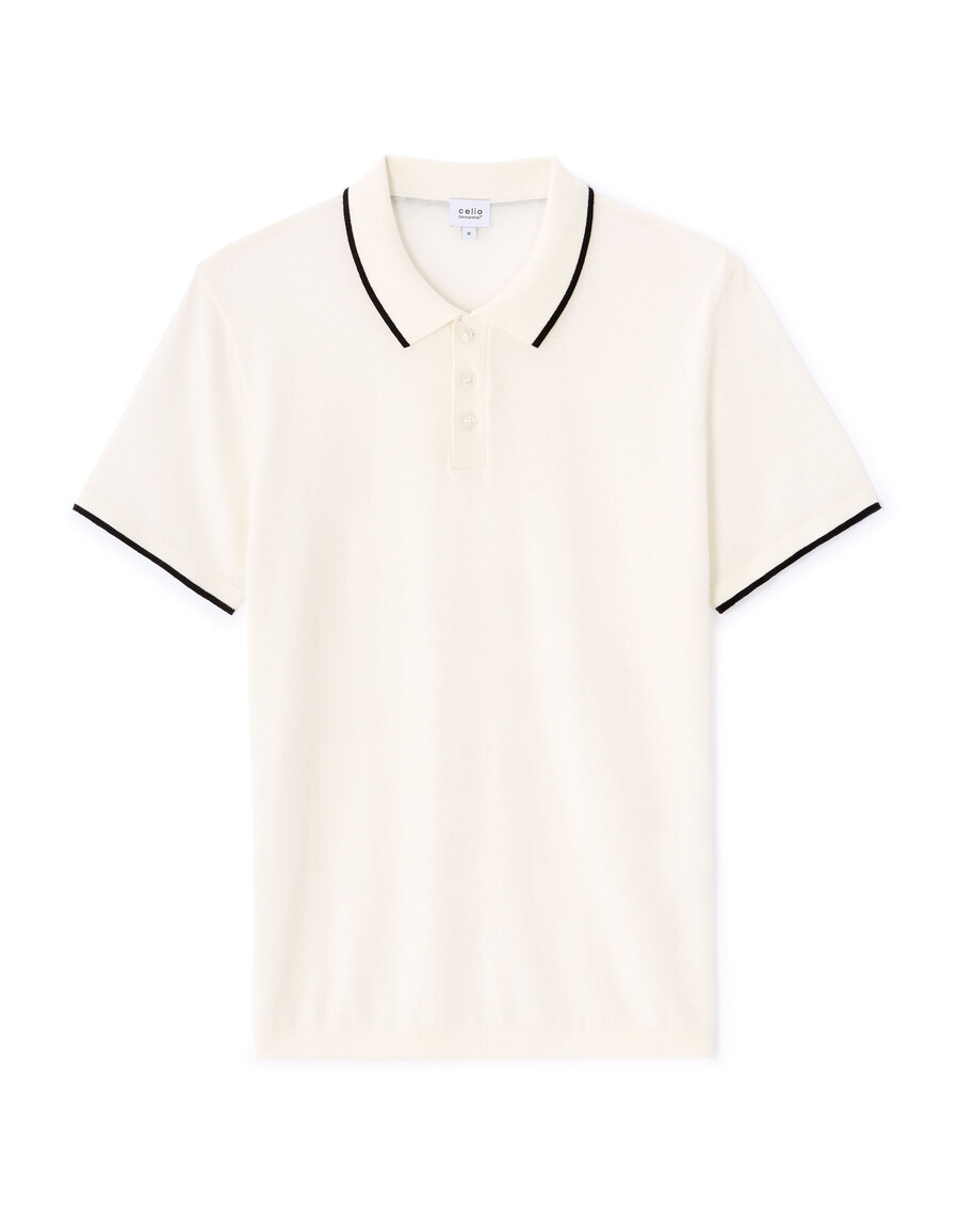 pikétröja med normal passform i elegant jersey