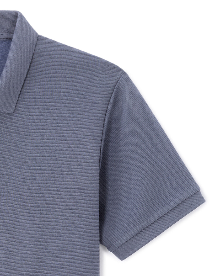 slim fit pikétröja bomullsblandning