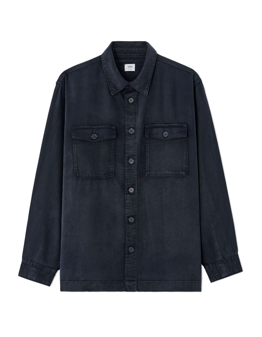 enfärgad överskjorta i 100 tencel lyocell