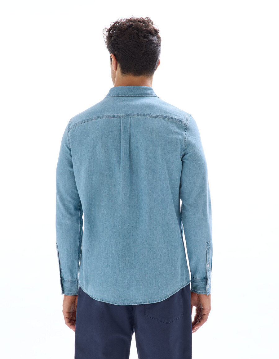 regular fit denimskjorta 100 bomull