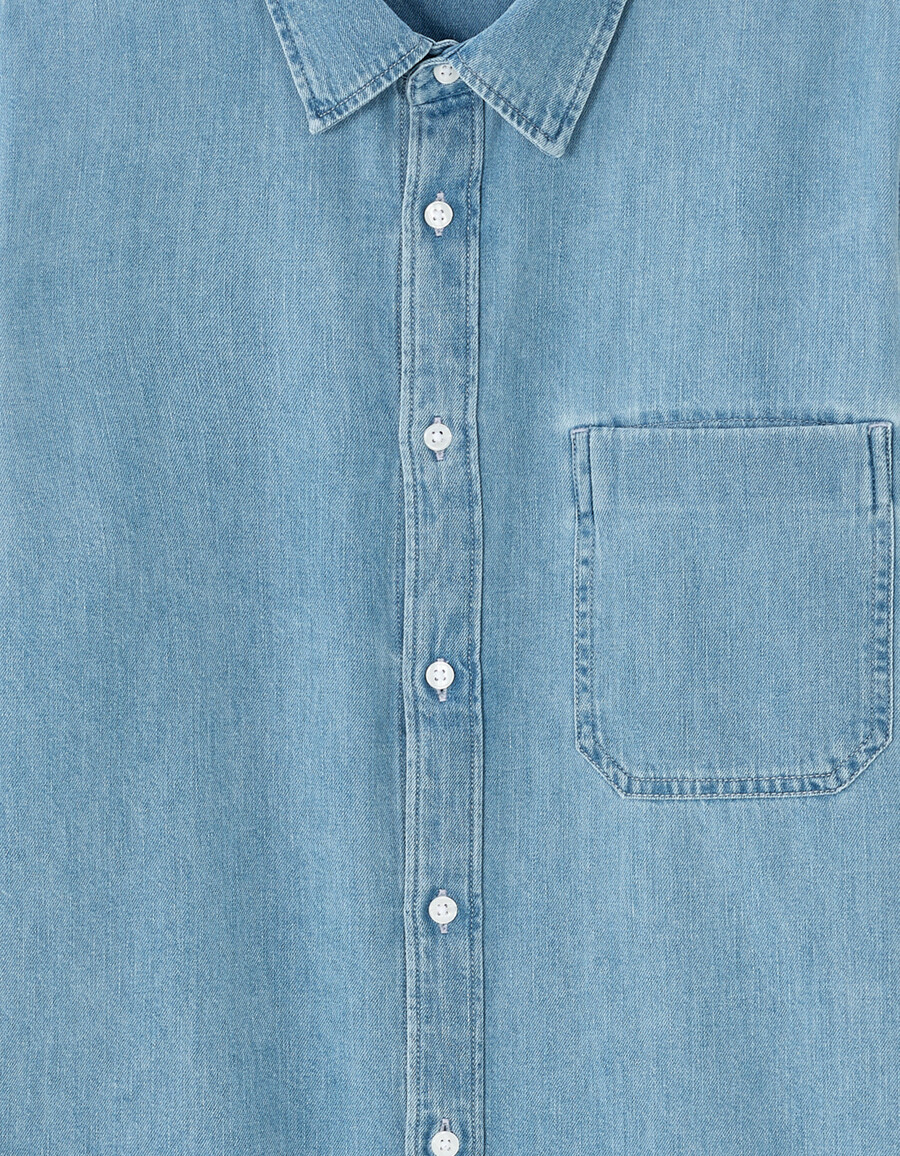 regular fit denimskjorta 100 bomull