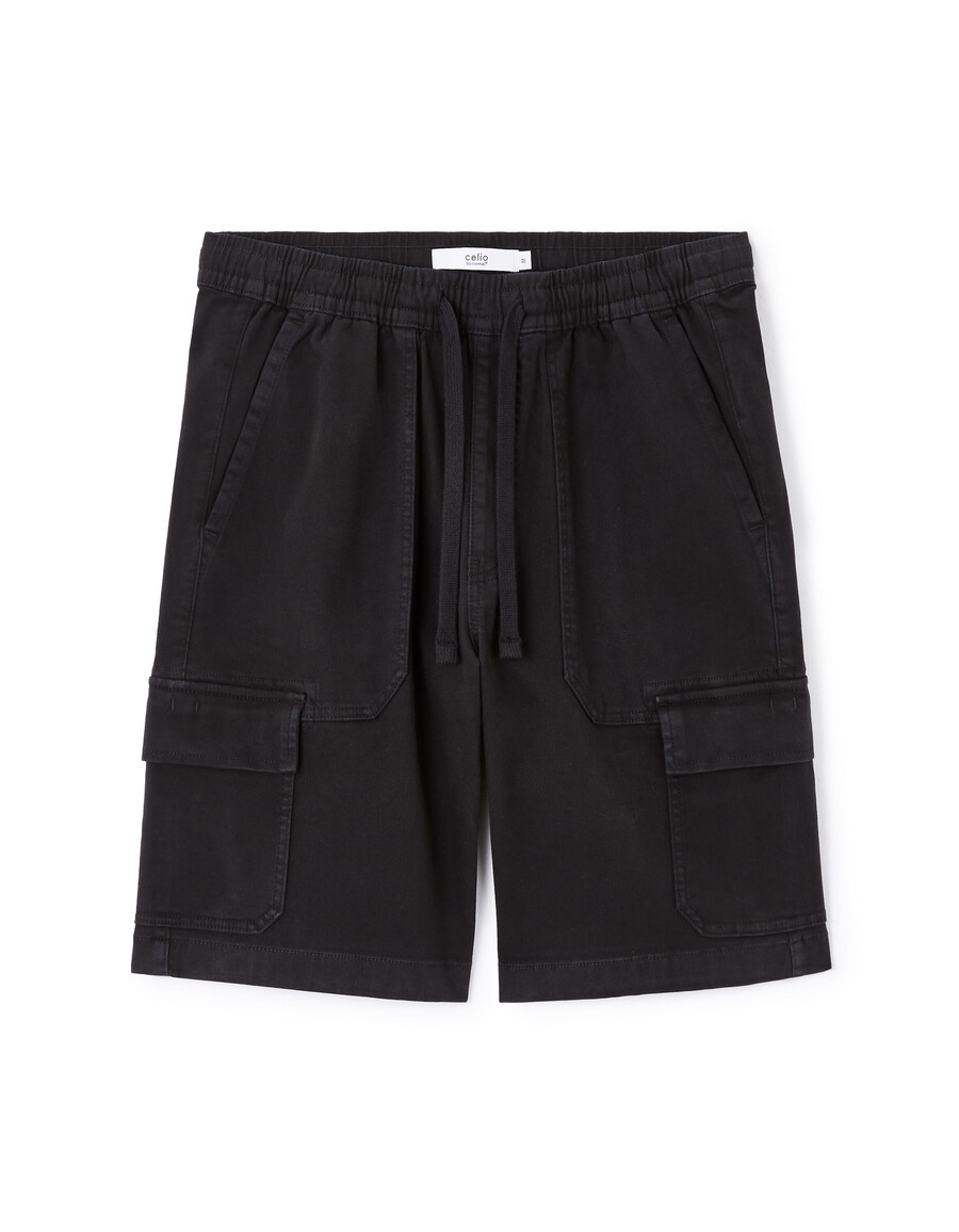 stretchiga cargoshorts i bomull