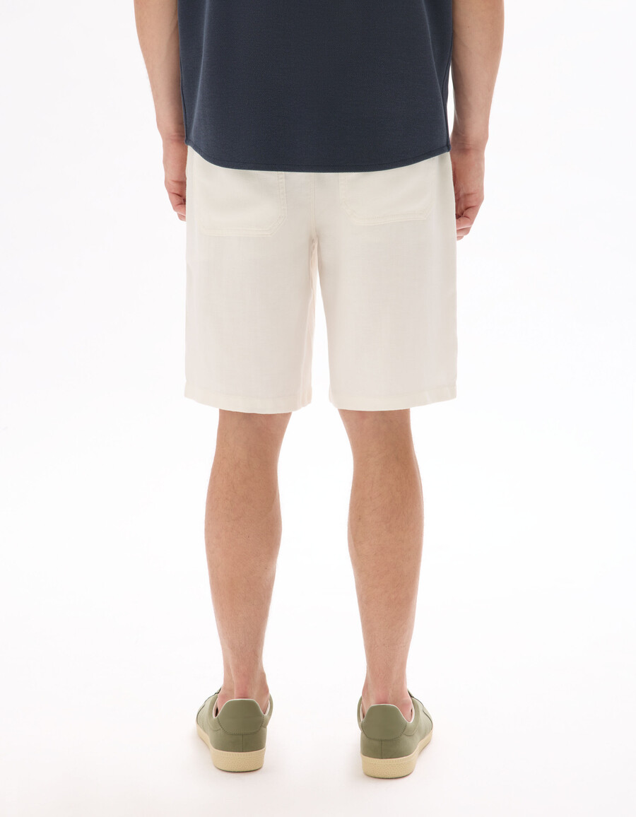 bermudashorts i tencel lyocell och linneblandning