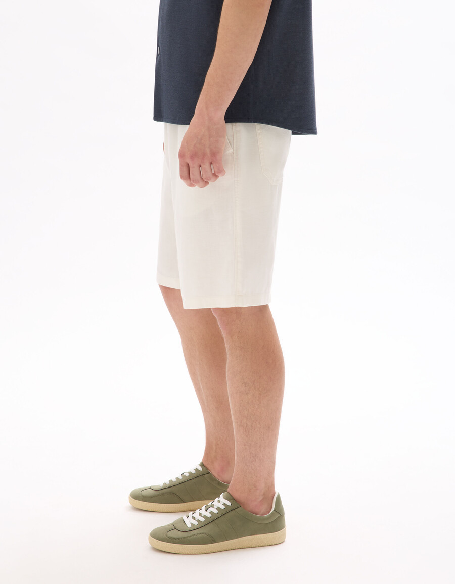 bermudashorts i tencel lyocell och linneblandning