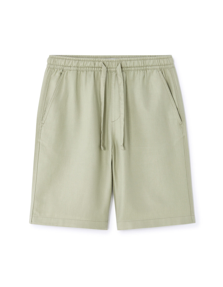 bermudashorts i tencel lyocell och linneblandning