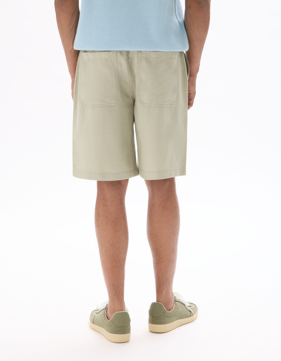 bermudashorts i tencel lyocell och linneblandning