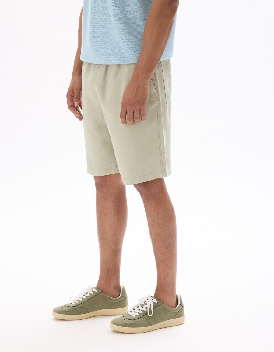 bermudashorts i tencel lyocell och linneblandning