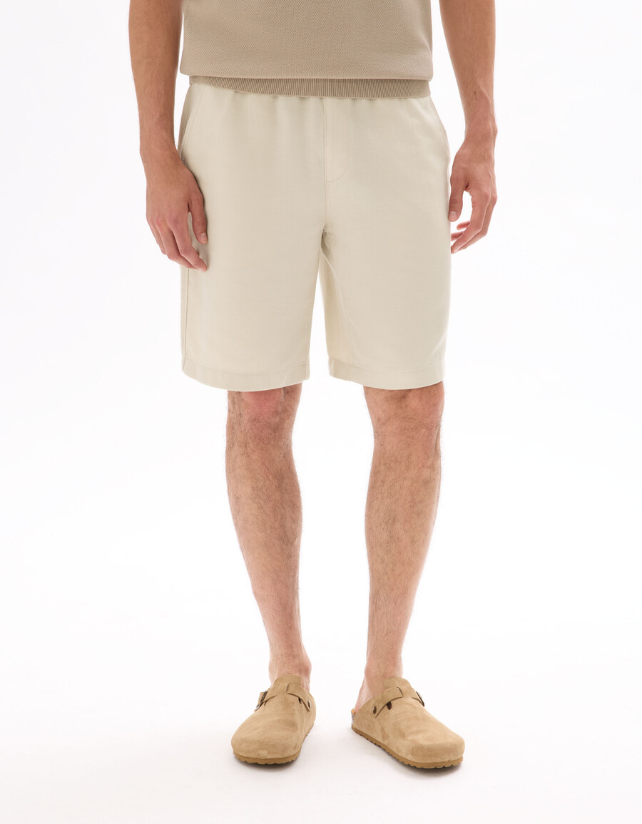 bermudashorts i tencel lyocell och linneblandning