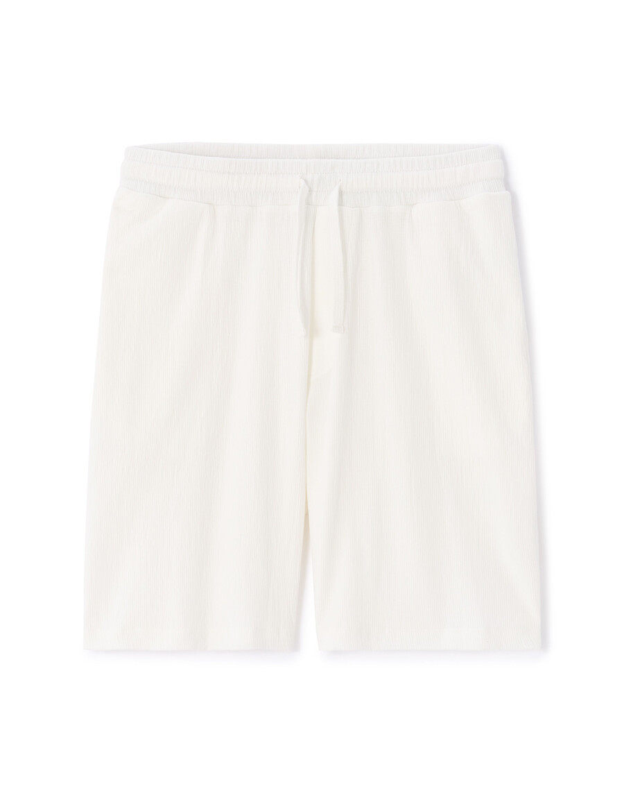 bermudashorts med dragsko i midjan stretchig bomull