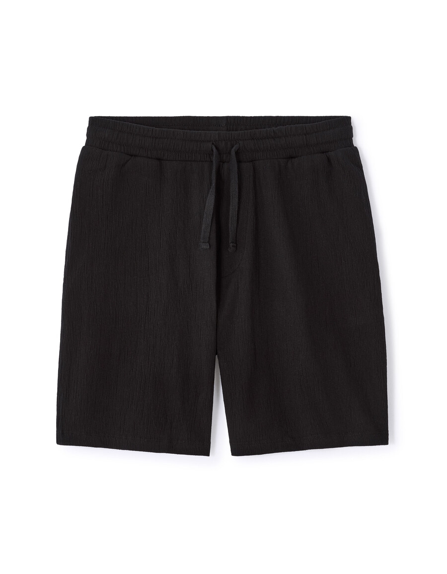 bermudashorts med dragsko i midjan stretchig bomull