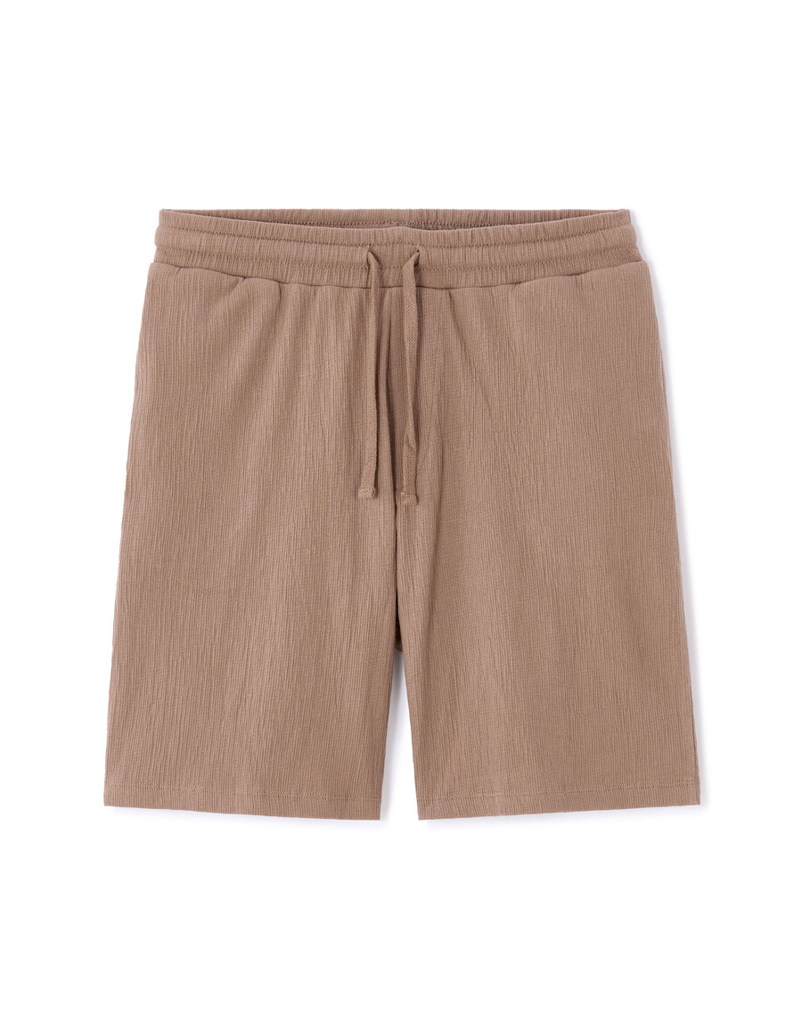 bermudashorts med dragsko i midjan stretchig bomull
