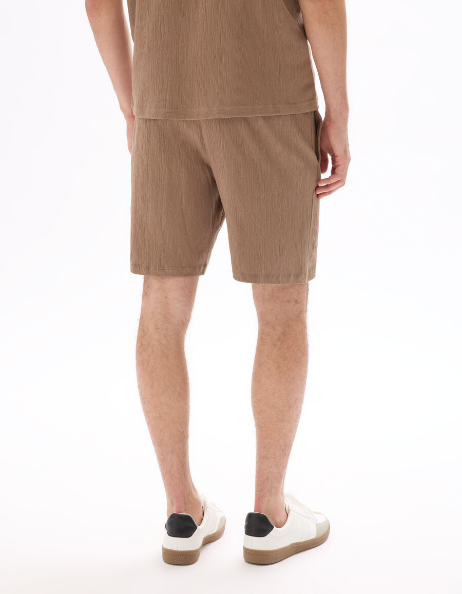 bermudashorts med dragsko i midjan stretchig bomull