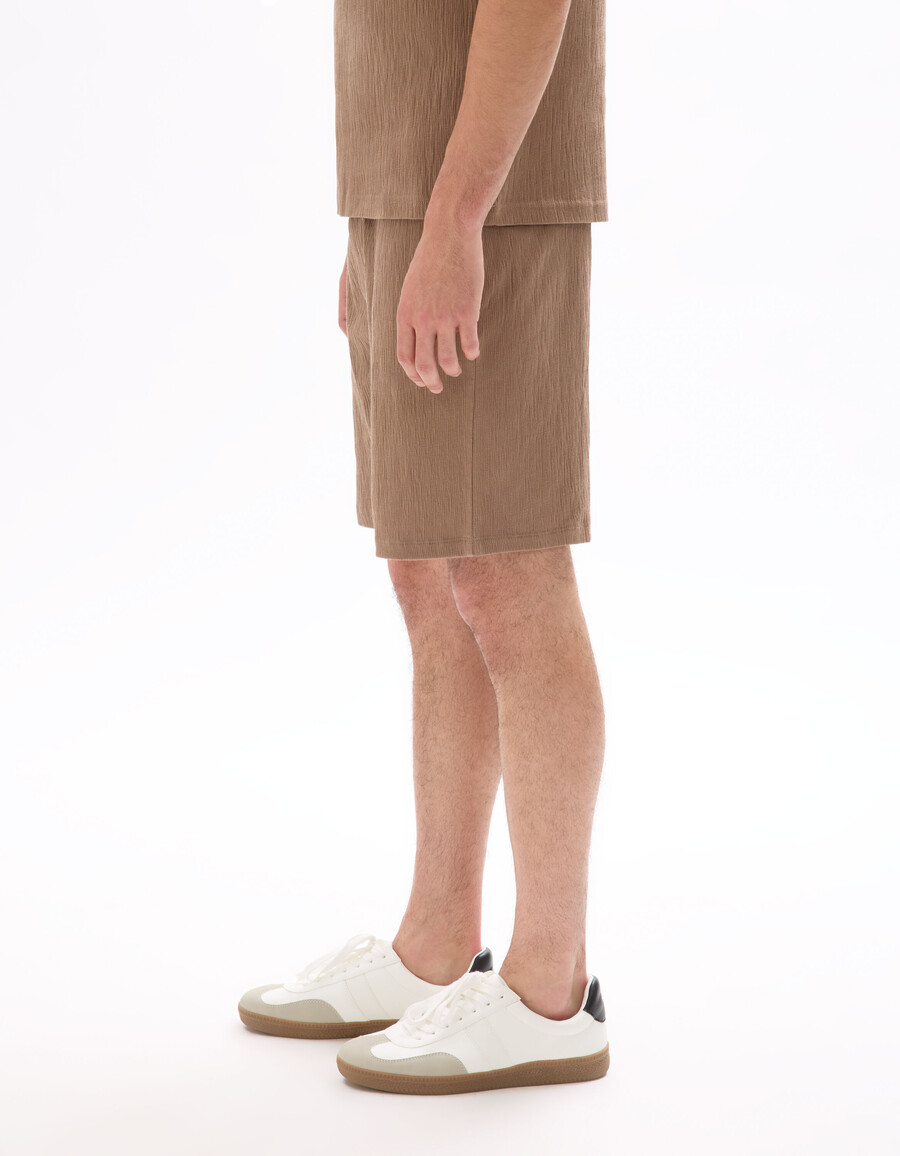 bermudashorts med dragsko i midjan stretchig bomull