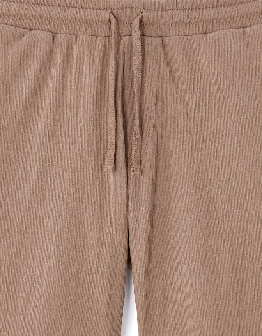 bermudashorts med dragsko i midjan stretchig bomull