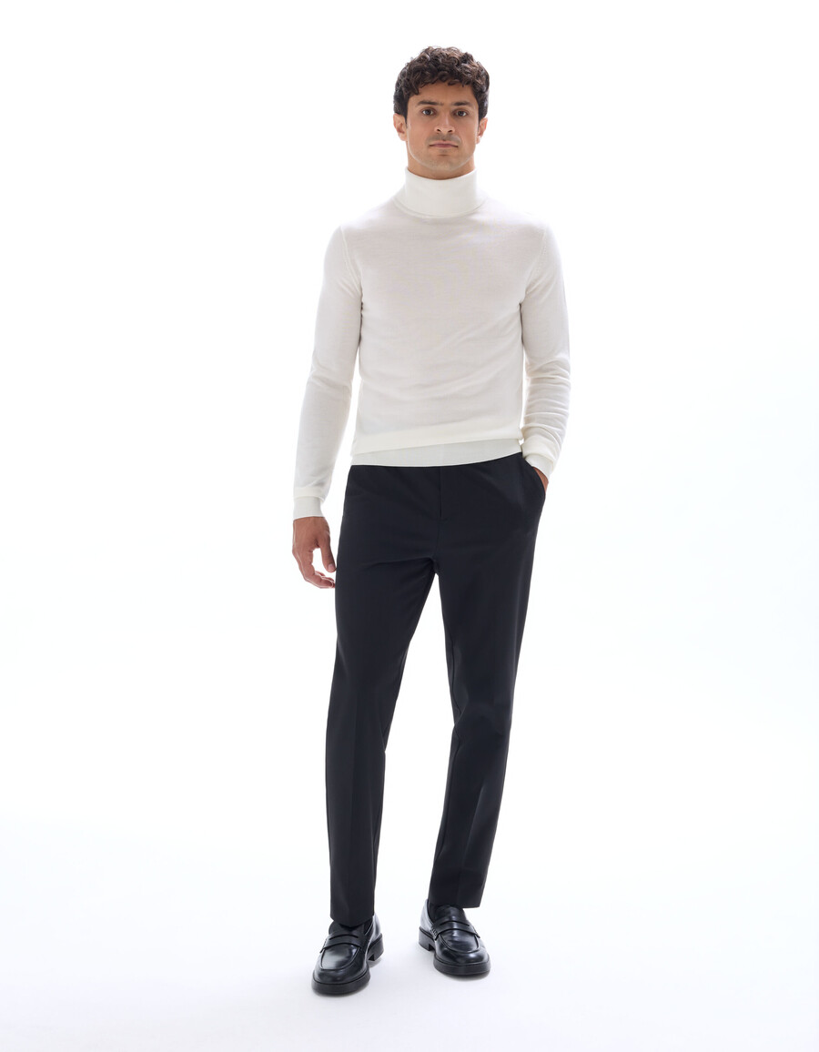 slim-fit polotröja 100 merinoull