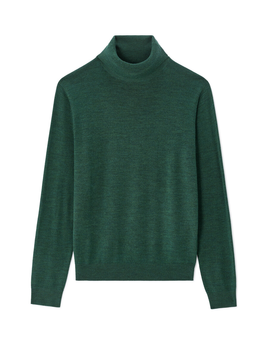 slim-fit polotröja 100 merinoull